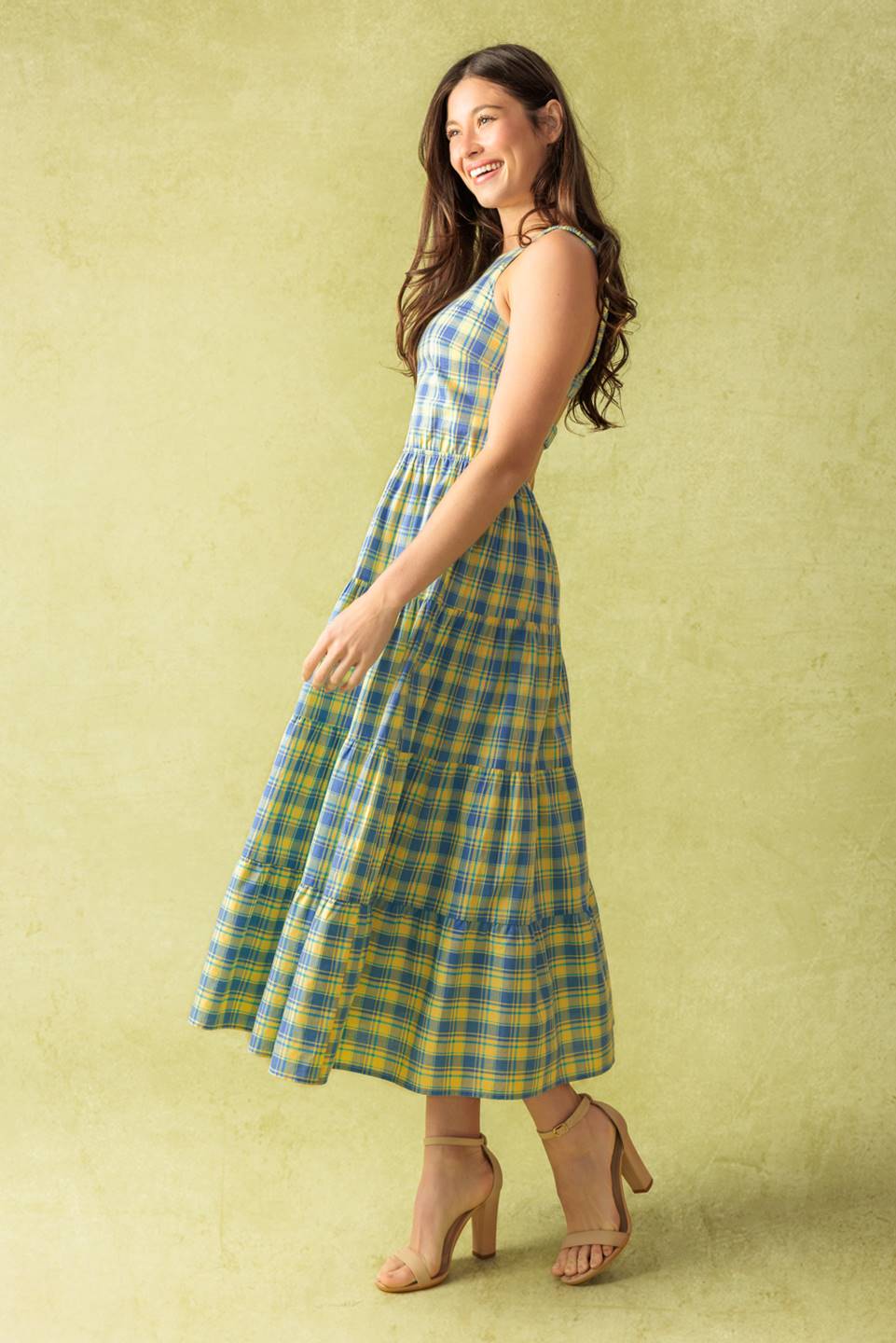 START ALL OVER WOVEN MIDI DRESS Flying Tomato